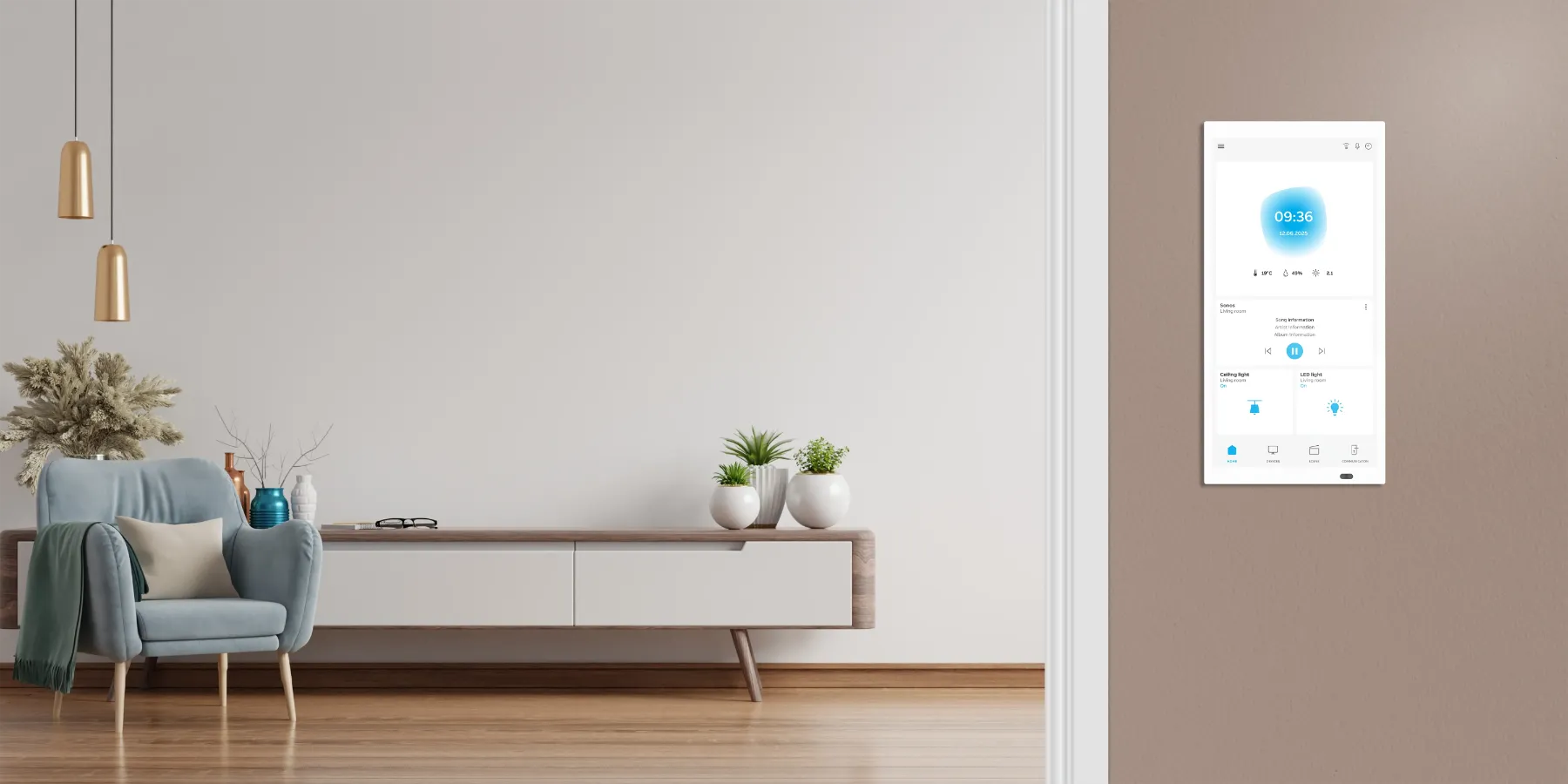 ABB IQTouch در نشیمن مسکونی